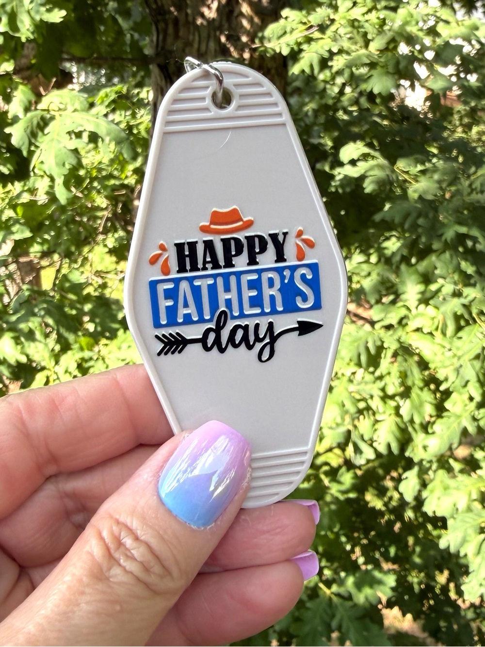 Vintage style motel key 3.5” keychain Father’s Day gift idea